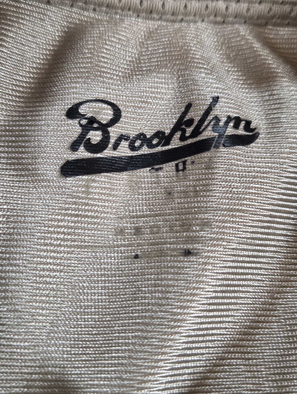 Brooklyn NY 1991 Jersey Shirt Mens Medium Beige Mesh‎ NYC Athletics Streetwear - Picture 6 of 10